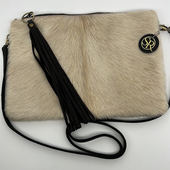 Seam Reap The "Derby" Large Clutch in natural cowhide. Like new - Picture 1 of 14